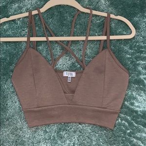Tan crop top